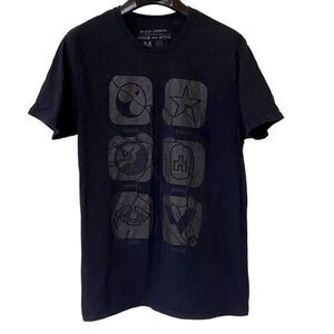 Black Mirror Men’s Black Lootcrate Exclusive Icons Graphic Shirt Sz M